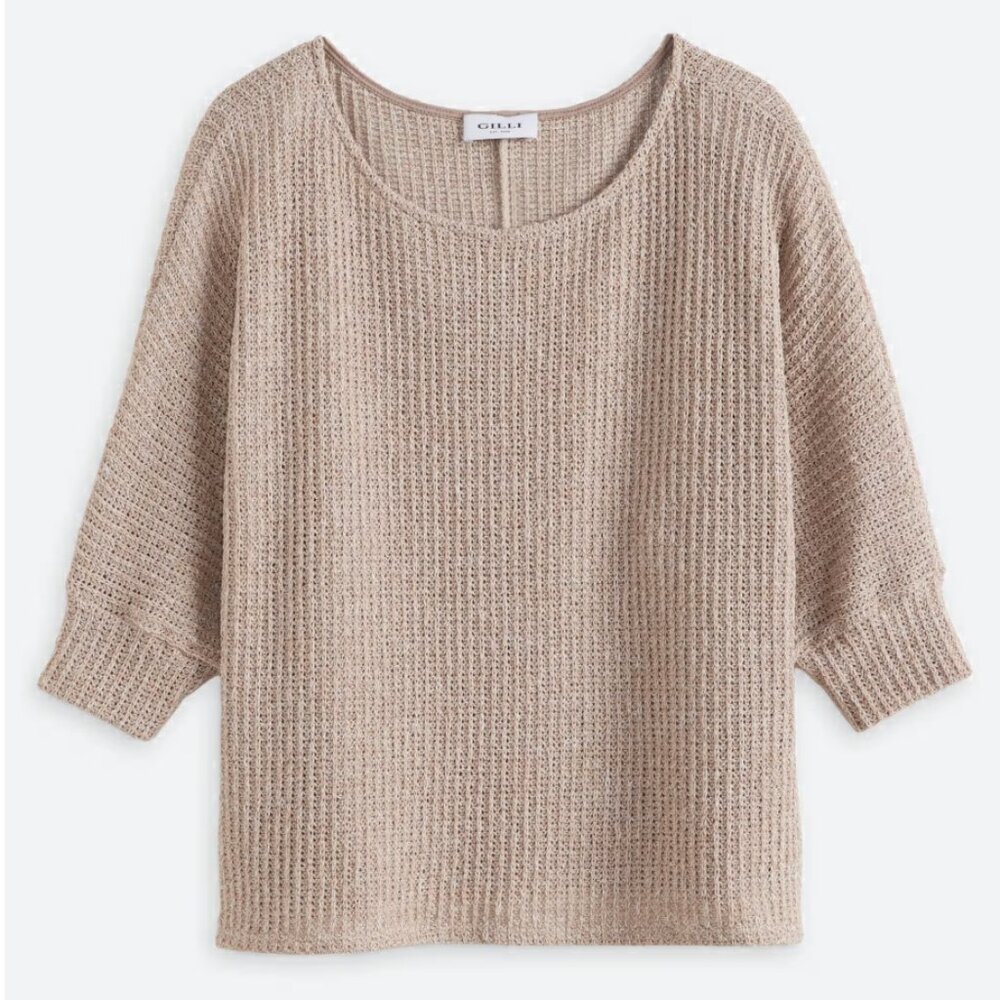 Gilli Gomi Boat Neck Textured Knit Top Size M